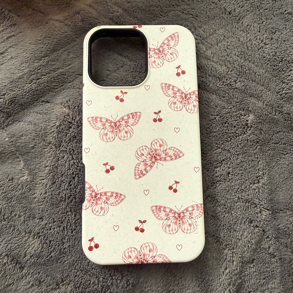 Butterfly and Cherry iPhone 16 pro max Case
